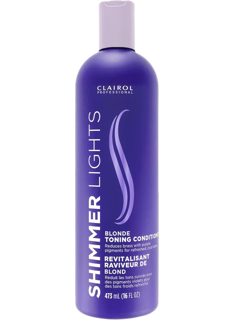 Clairol Professional Shimmer Lights Purple Conditioner | Neutralizes Brass & Yellow Tones | For Blonde, Silver, Gray & Highlighted Hair - Image 1